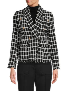 Blazer Tweed Renee C in check, black