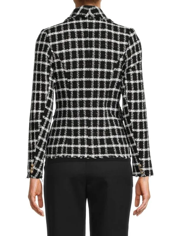 Blazer Tweed Renee C in check, black