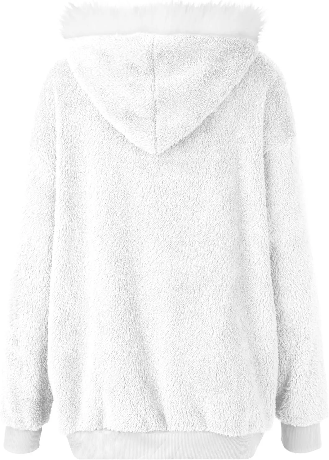 ChicCrate Womens Winter Coats Sherpa Jacket Fuzzy Fleece Jackets Oversized Casual Warm Outwear Zip Hooded Overcoat