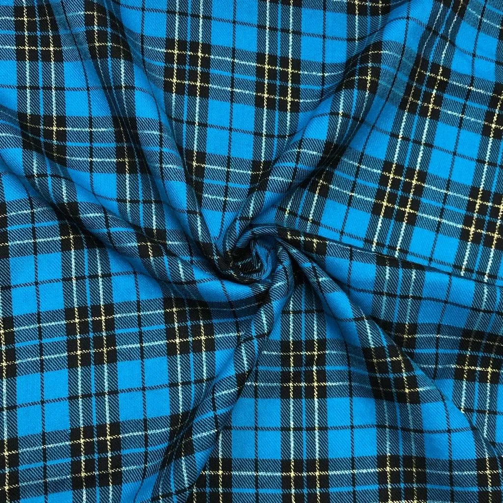 Lurex Checkered PolyViscose Fabric
