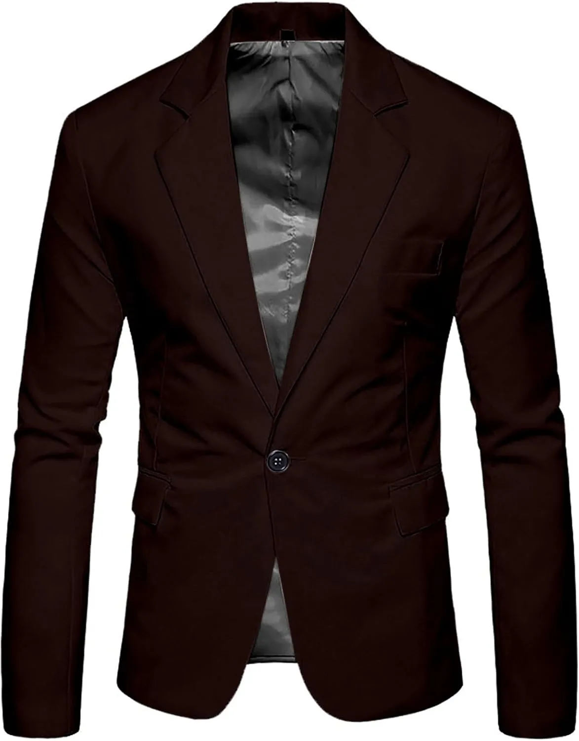 Men's Casual Linen Blazer Lightweight Regular Fit Loose Sport Coat One Button Suit Business Jackets With Pocket