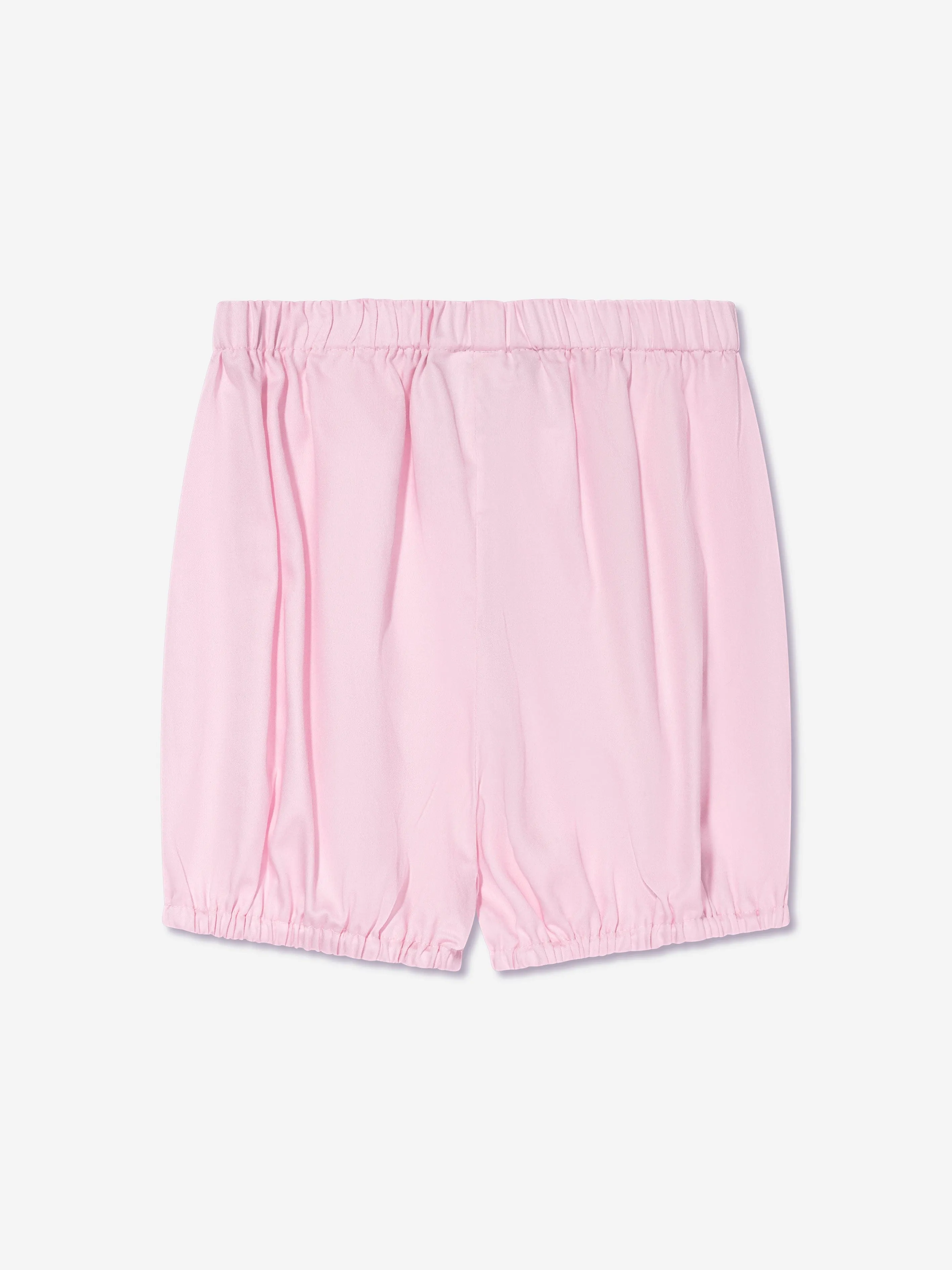 Rachel Riley Baby Girls Bow Smocked Dress And Bloomers in Pink