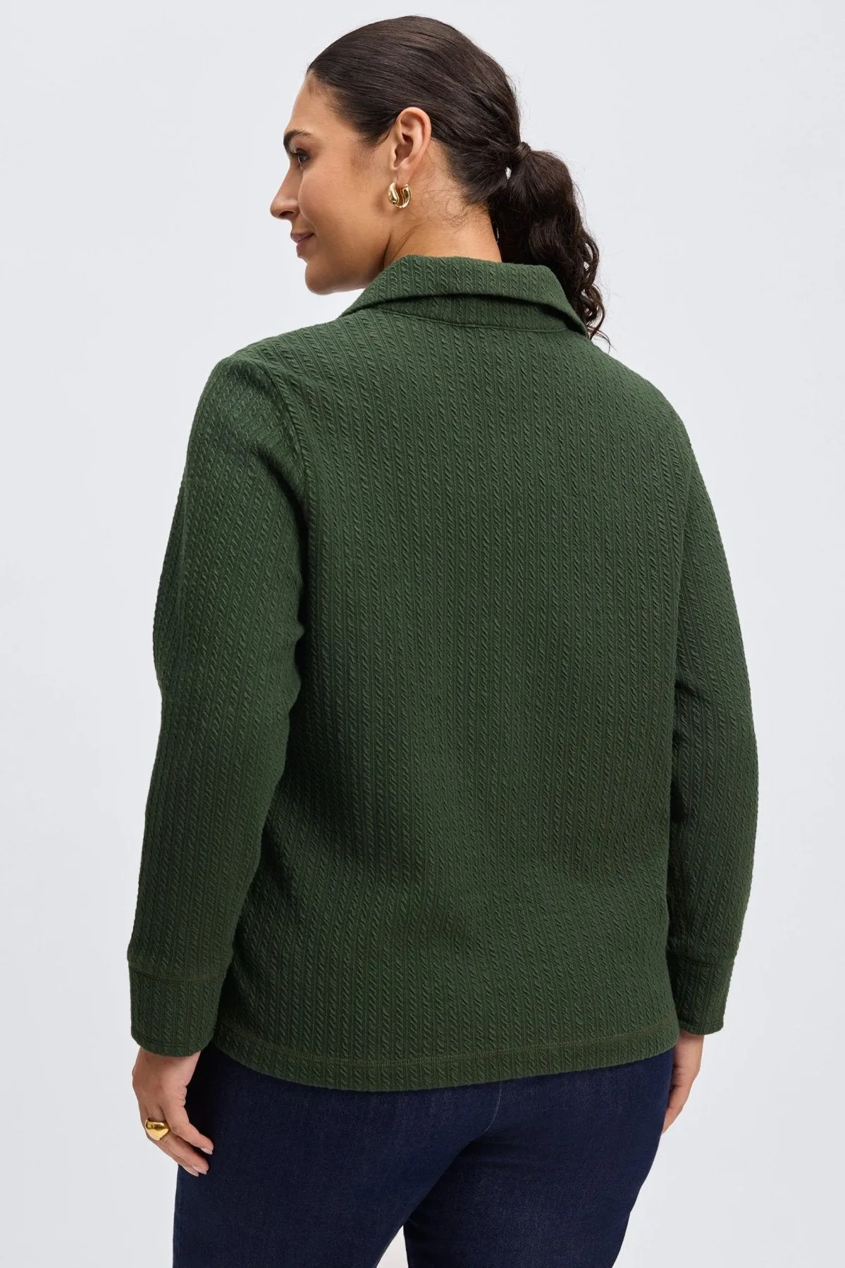 Sammy Plus Cable Knit Popover