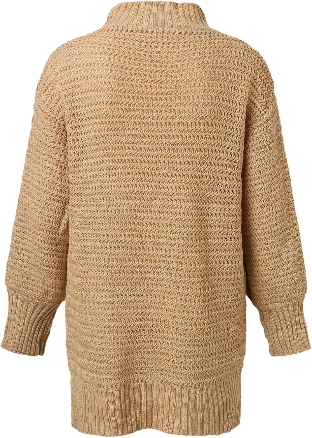 Women Dressy Oversized Pullover Sweater Turtle Neck Side Slit Pullover Solid Casual Loose Sweater Chunky Jumper Tops