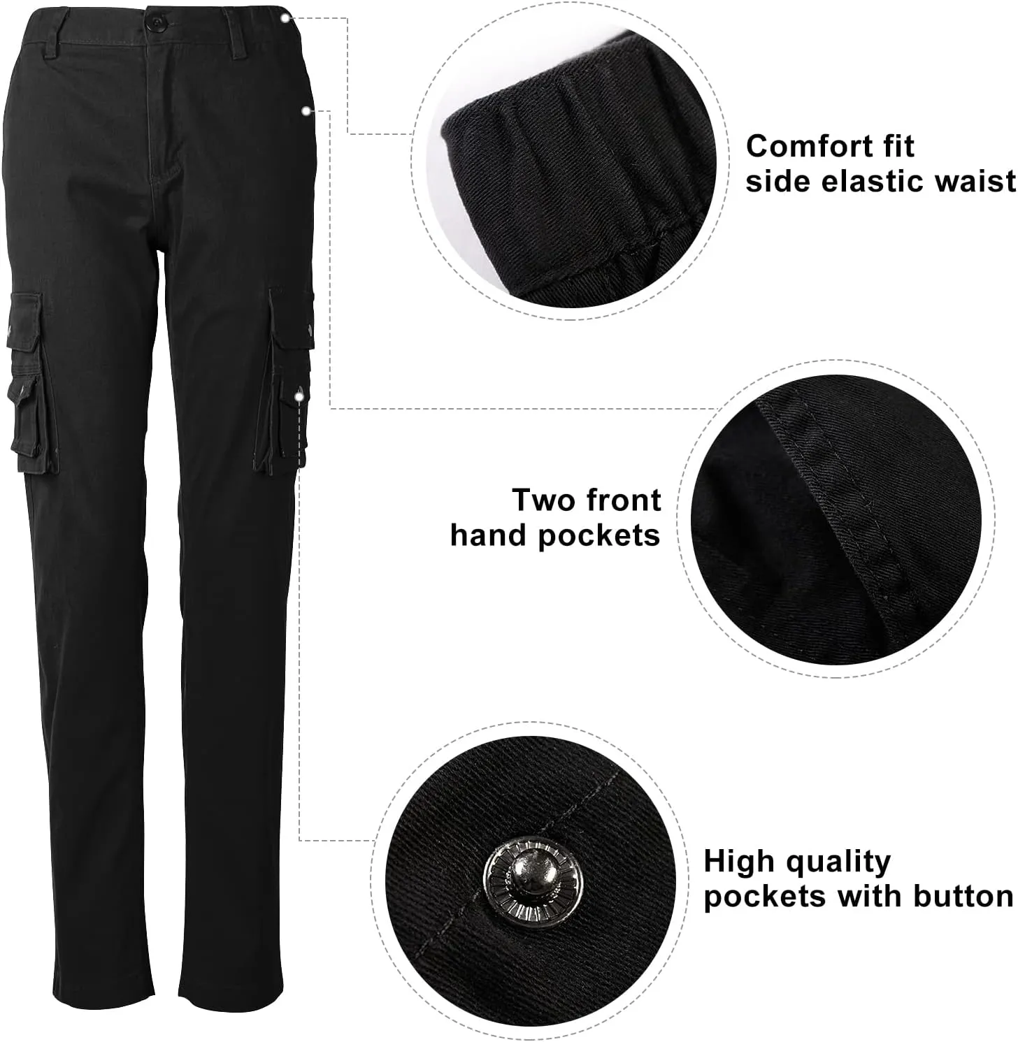 Womens Cargo Pants with Pockets Outdoor Casual Ripstop Camo Tactical Combat Work Pants