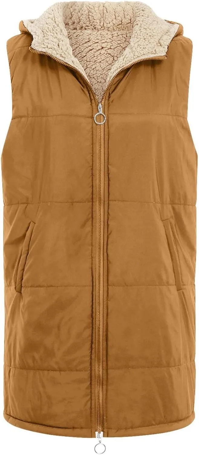 Women's Puffer Jacket Quilted Lightweight Packable Down Parka Oversized Long Padding Jacket Light Warm Hooded Jacket