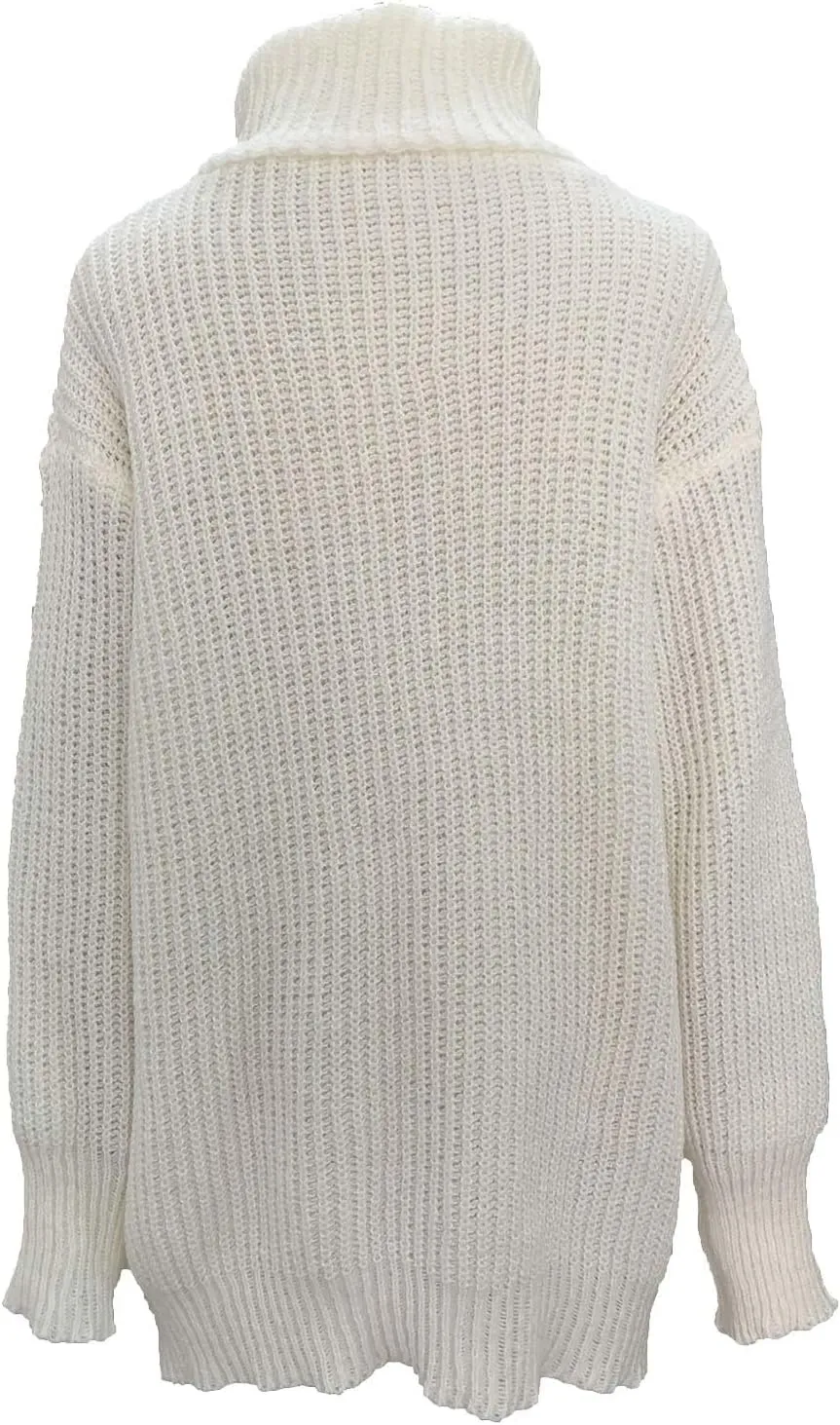 Women's Turtleneck Oversized Sweaters 2024 Fall Lantern Sleeve Casual Cozy Baggy Tunic Pullover Sweater Knit Tops