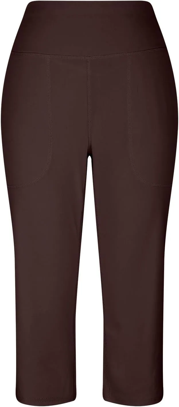 Women's Yoga Pants Casual Wide Leg Capri Pants High Waisted Tummy Control Pant Comfy Athletic Exercise Workout Trousers